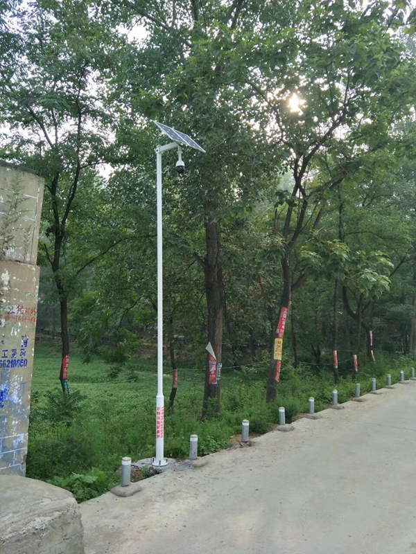 綿陽新農村安防用 OKEYSET 太陽能無線監控一體機