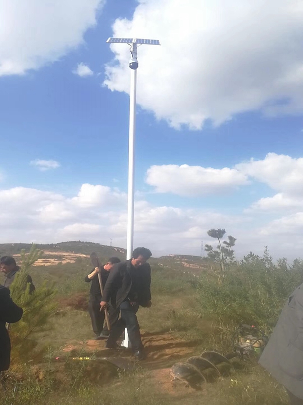 大連公安聯防用 OKEYSET 太陽能無線監控一體機