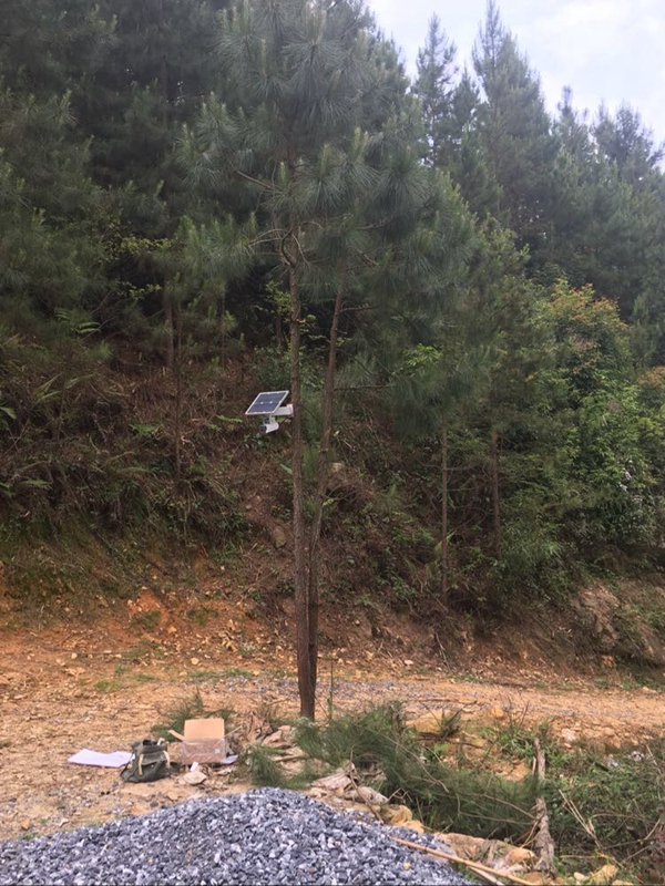 廣州森林防火用OKEYSET太陽能無線監控一體機