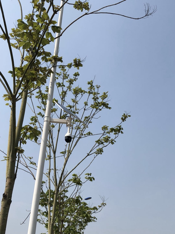 上海中冶項目工地用OKEYSET太陽能無線監控一體機