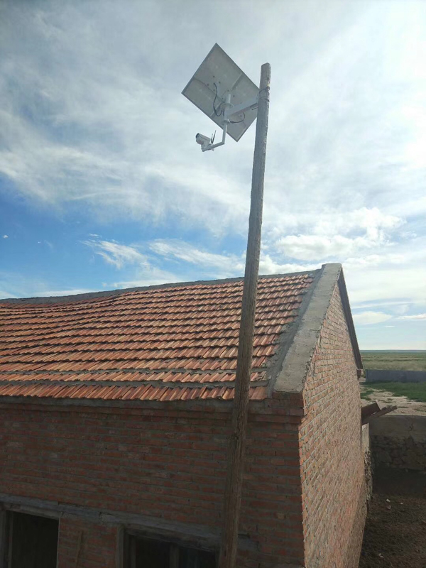 內蒙古呼倫貝爾大草原用 Okeyset 太陽能無線監控一體機