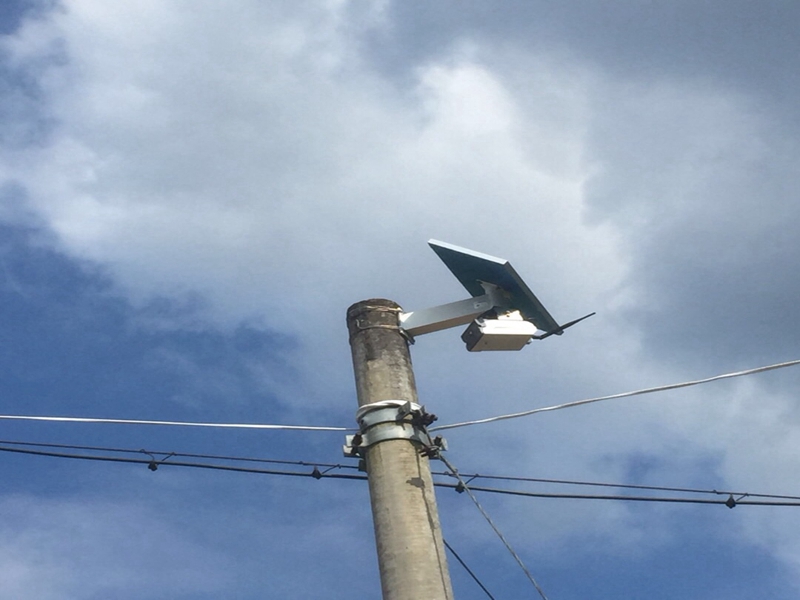 山西新農村治安聯防用OKEYSET太陽能4G監控一體機