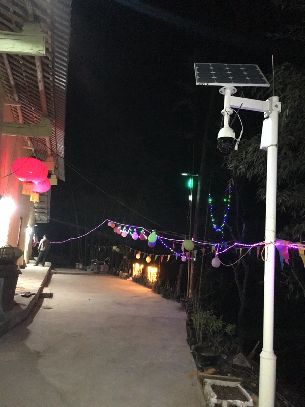 陜西佛坪農家民宿院用OKEYSET太陽能監控一體機