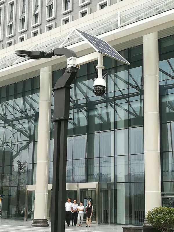 河南安陽鎮府大樓用OKEYSET太陽能4G監控一體機