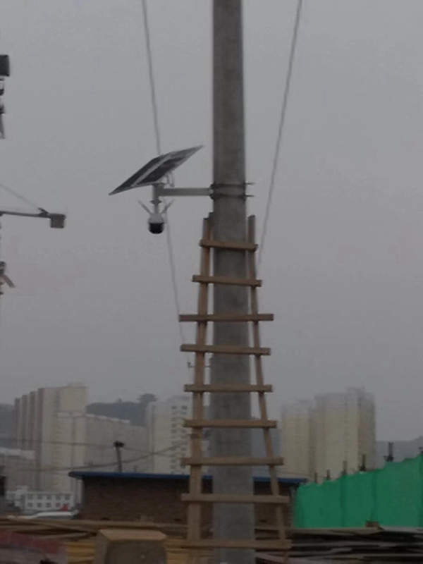 四川綿陽治安聯防用OKEYSET太陽能4G監控一體機