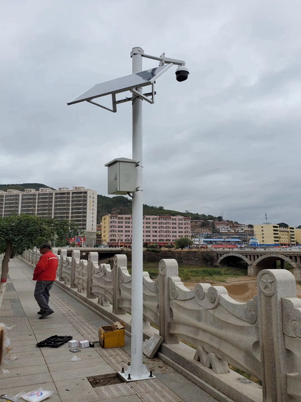 陜西延安河道管理用OKEYSET太陽能4G監控一體機