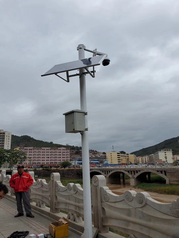 陜西靖邊河道管理用OKEYSET太陽能4G監控一體機