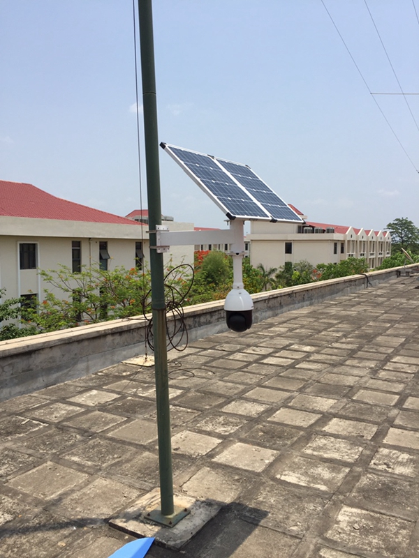 福建福州公安治安聯防用okeyset太陽能監控攝像頭