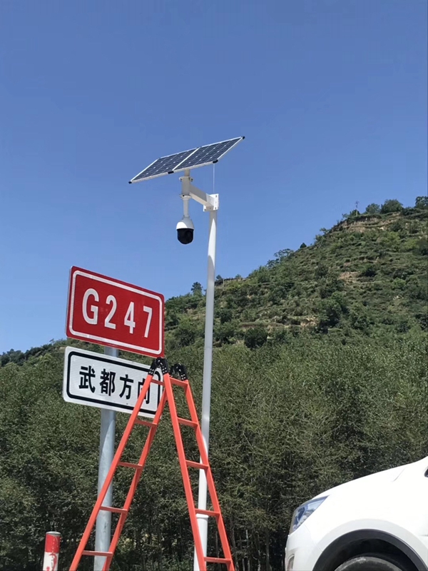 甘肅武威用okeyset太陽能監控攝像頭