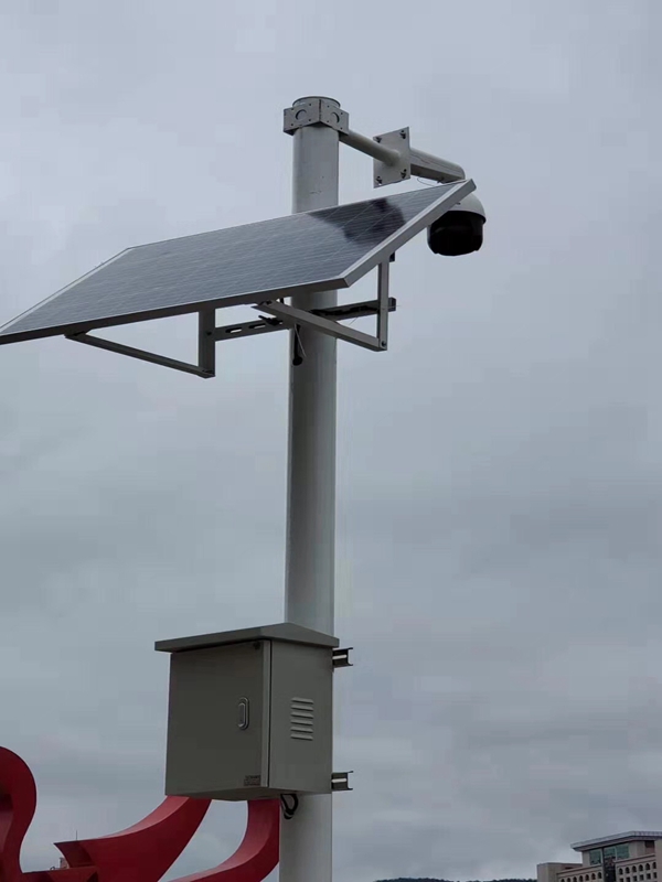 陜西渭南合陽渭河河道管理用okeyset太陽能監控攝像頭