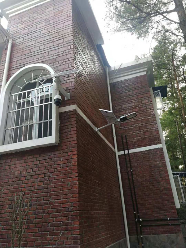 成都別墅用okeyset太陽能監控攝像頭