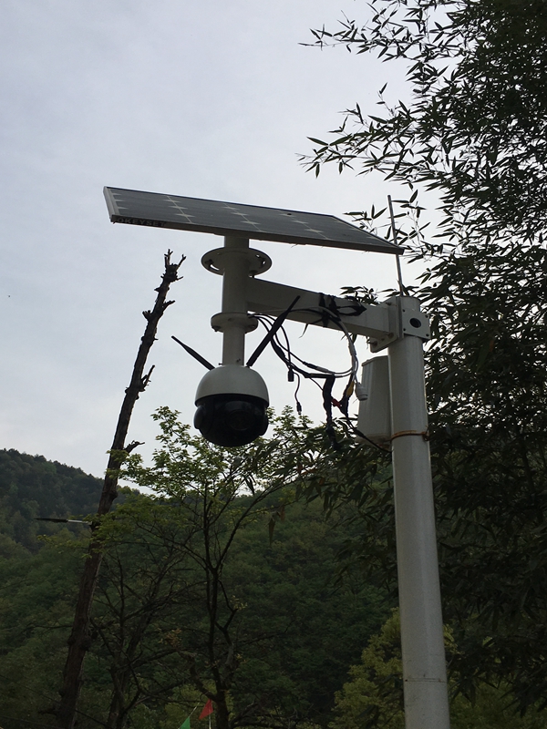樂山平安農村用okeyset太陽能監控攝像頭