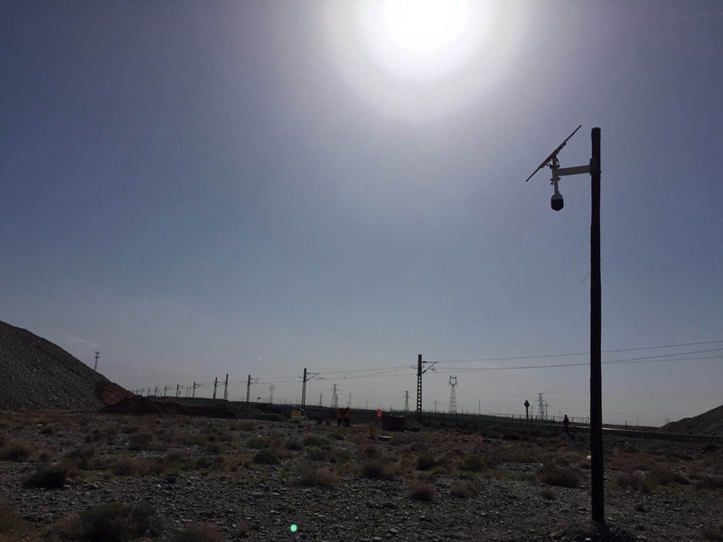 甘肅嘉峪關鐵路總局用okeyset太陽能監控攝像頭