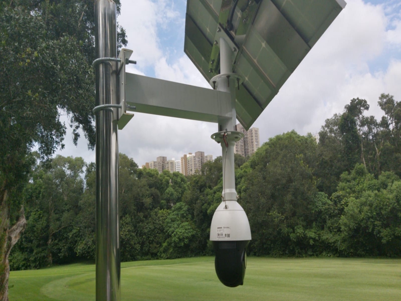 中國香港高爾夫球場監控系統用okeyset太陽能監控攝像頭