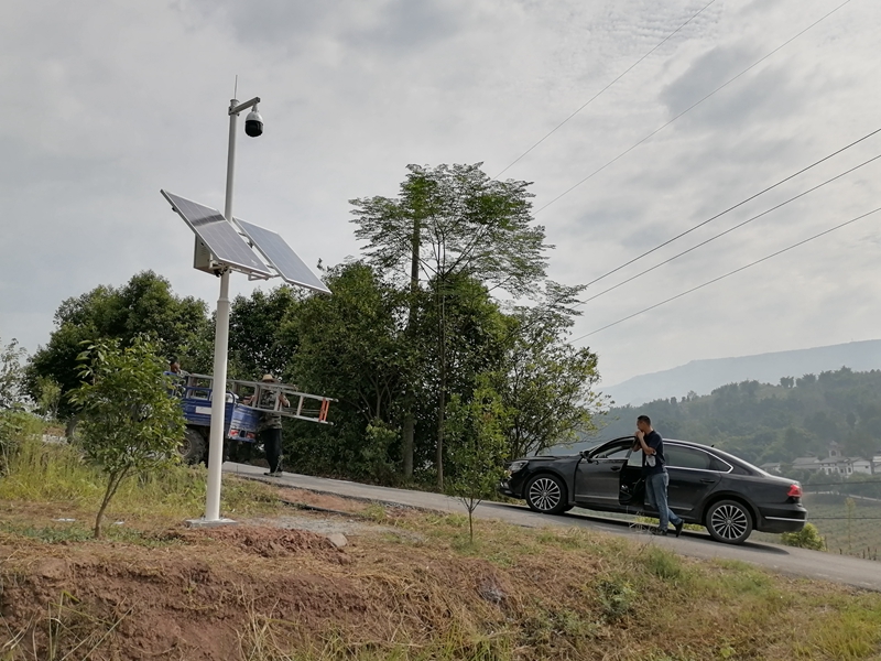 重慶農業局用集創科技太陽能無線監控系統
