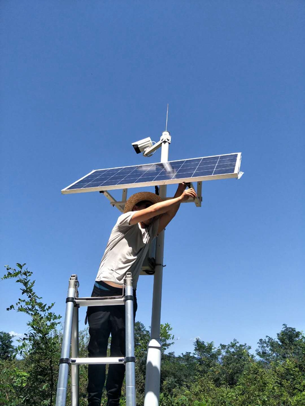 四川綿陽林業局森林防火用集創科技太陽能無線監控系統槍機