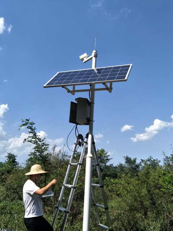 四川綿陽林業局森林防火用集創科技太陽能監控系統槍機