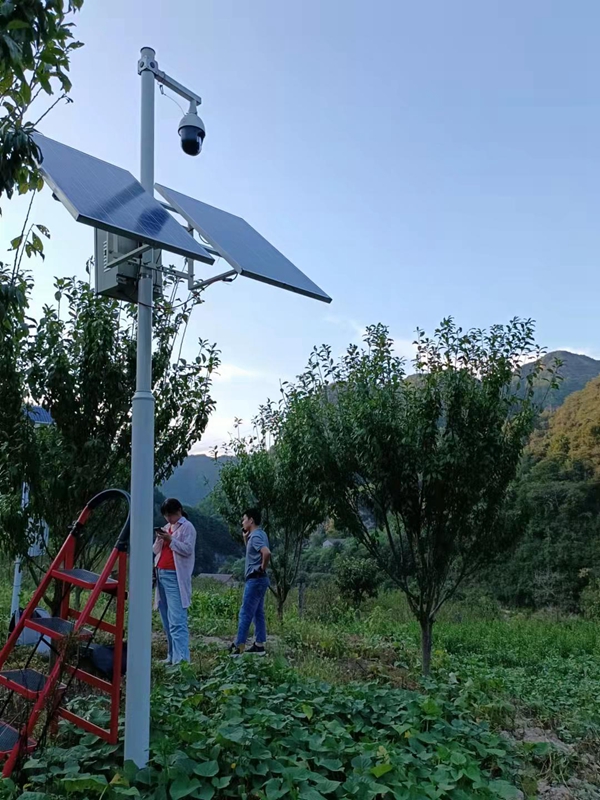 陜西西安長安區農業局用集創科技太陽能無線監控系統